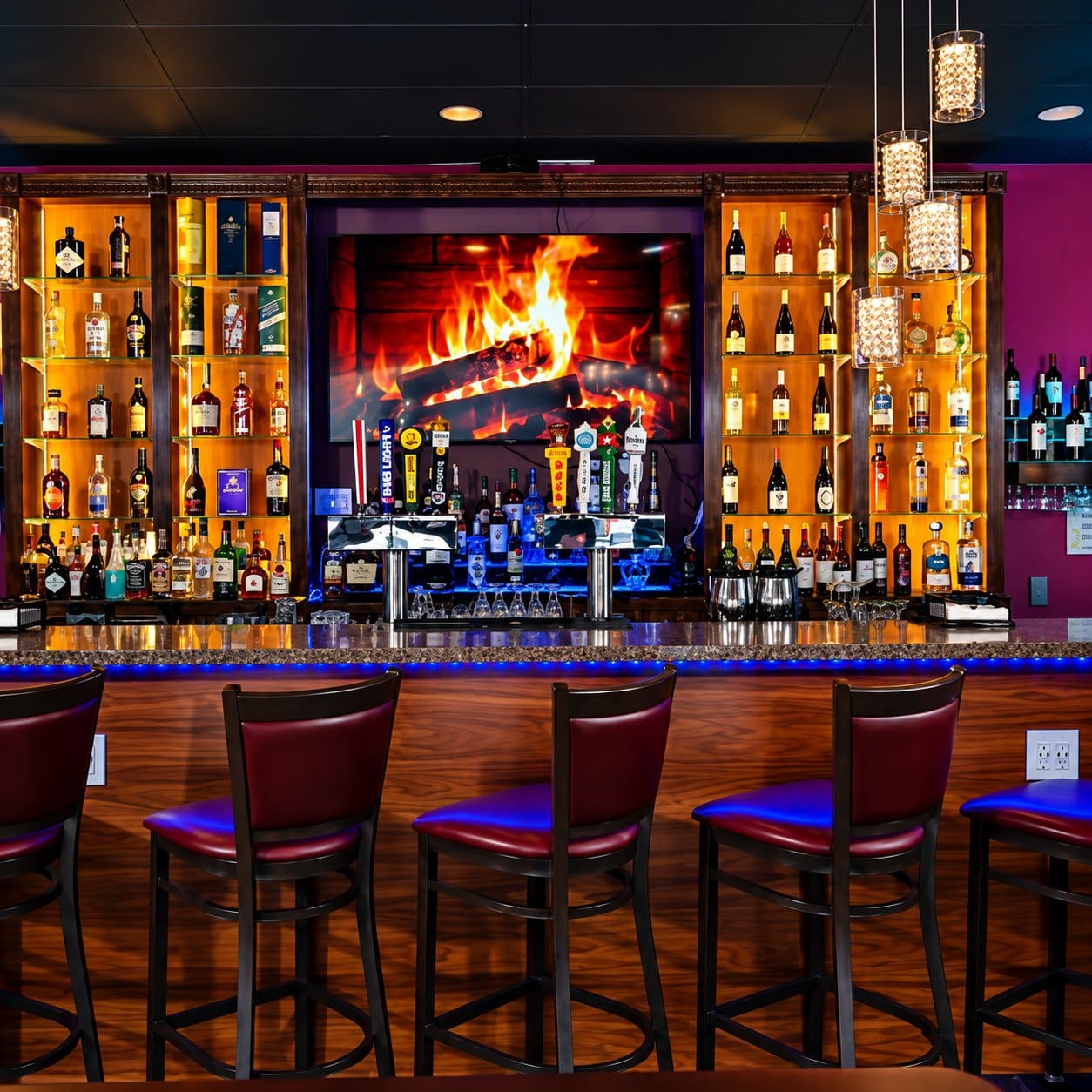 The back bar