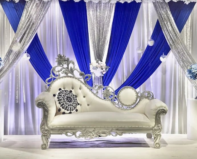 Royal blue and silver setup